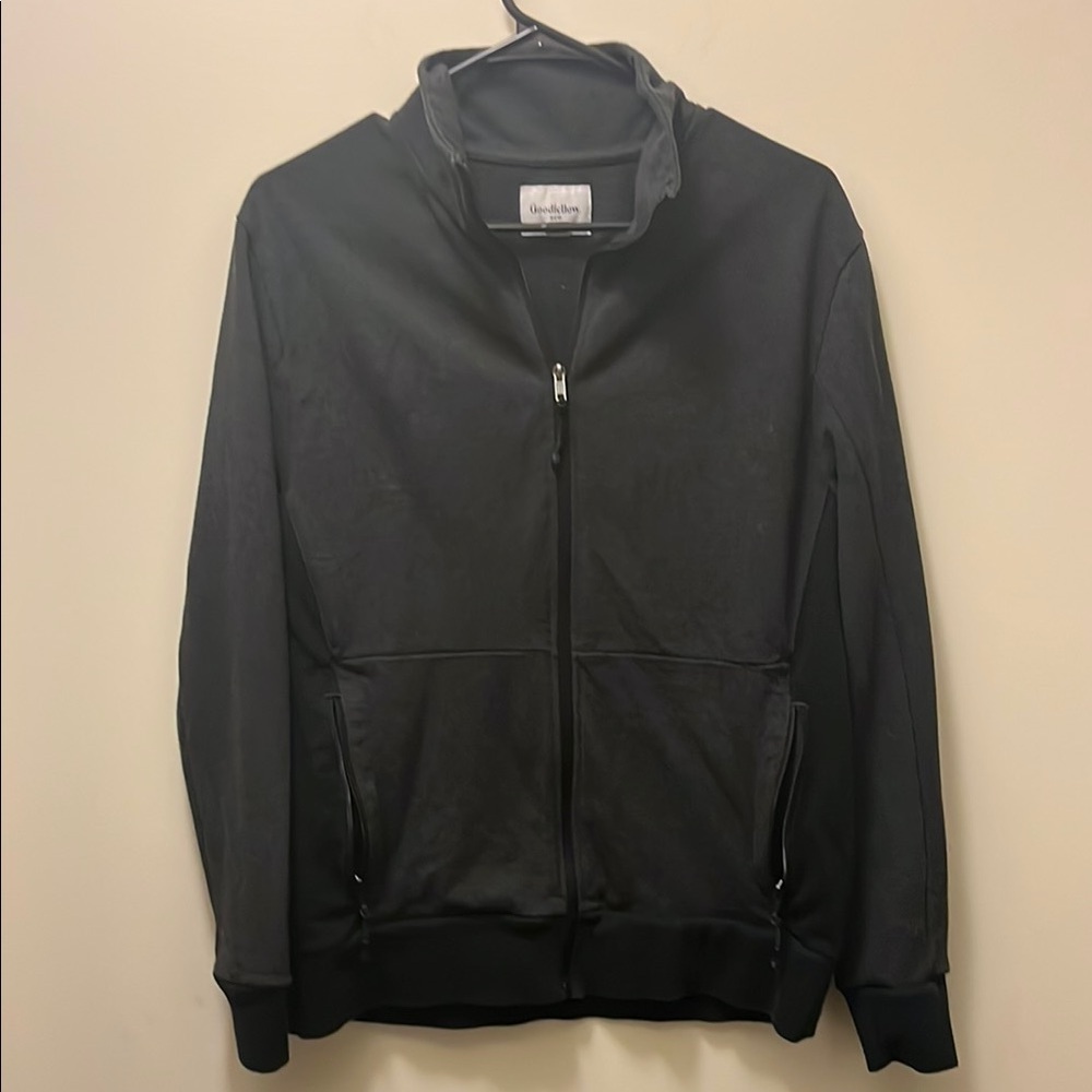 Men’s black and gray goodfellow & co zip up jacket size Medium